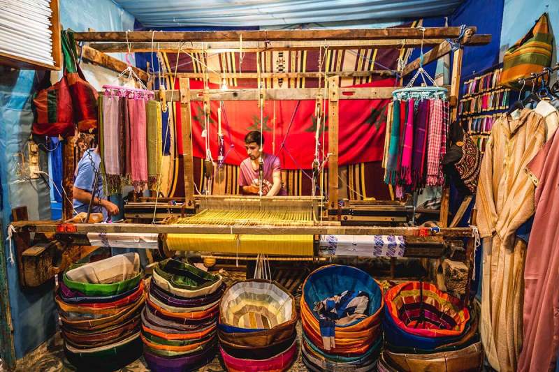 Artesania bordados y telas en Marruecos