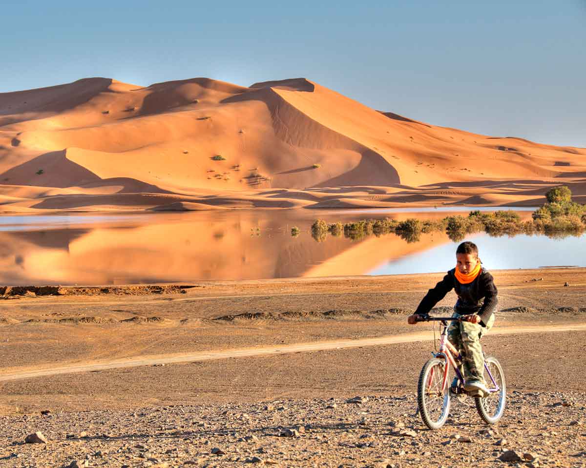 Paisaje Merzouga Lago