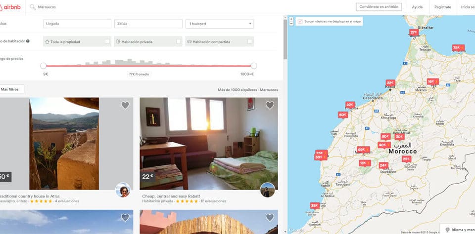 Airbnb en Marruecos