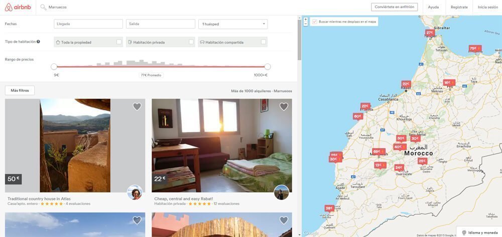 Airbnb en Marruecos