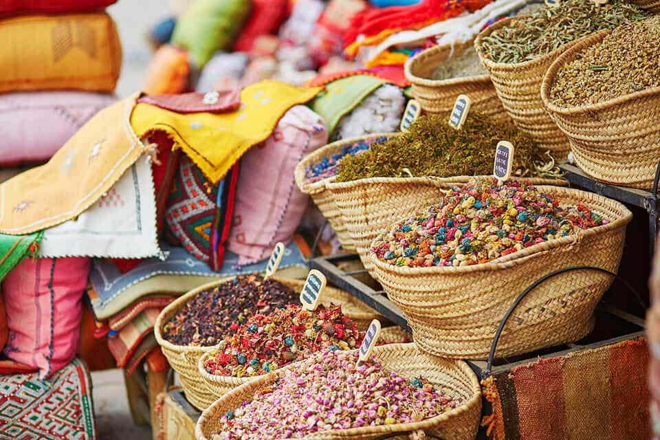 Comprar cestas y textiles Marruecos