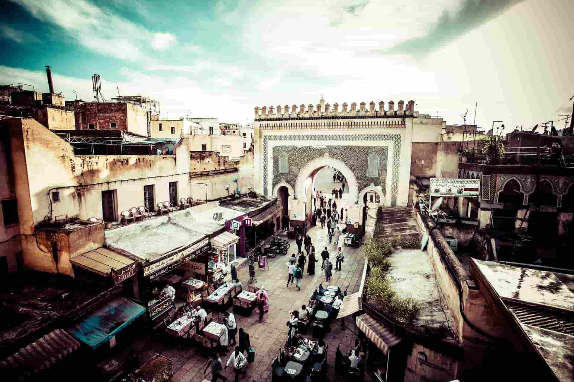 Lugares Patrimonio de la Humanidad de Marruecos 3 La puerta bab boujloud o puerta azul de Fez