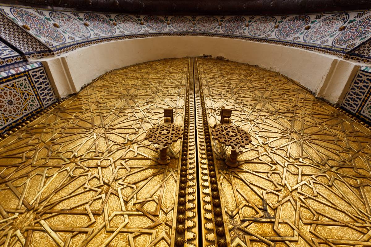 Detalles puerta del palacio de Fez