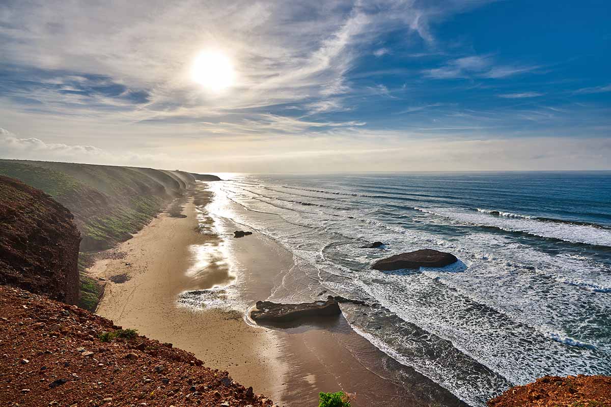 Playa de Guelmin en la Costa Oste de Marruecos
