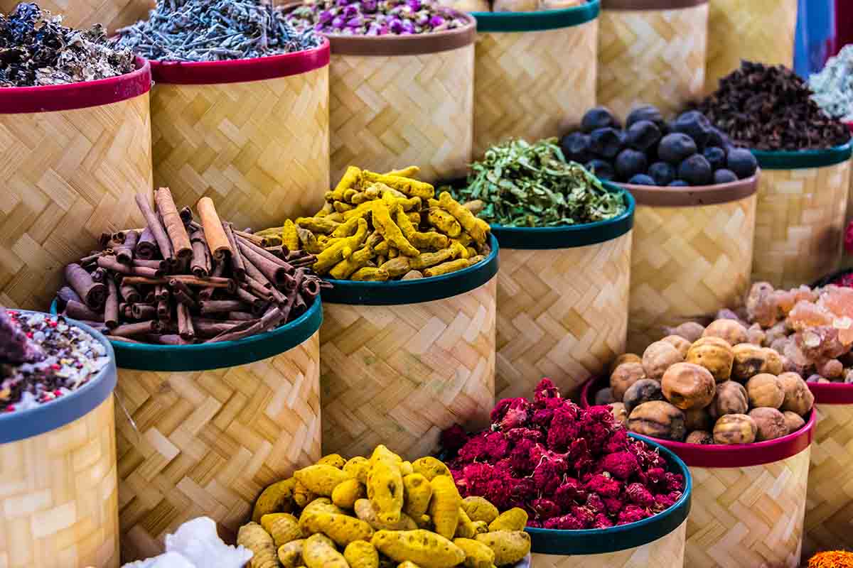 Especias naturales en Marruecos