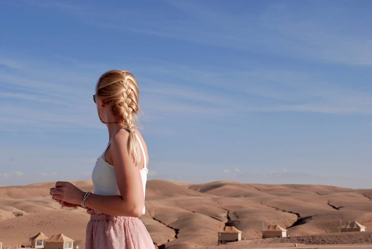 Mujer turista en Marruecos