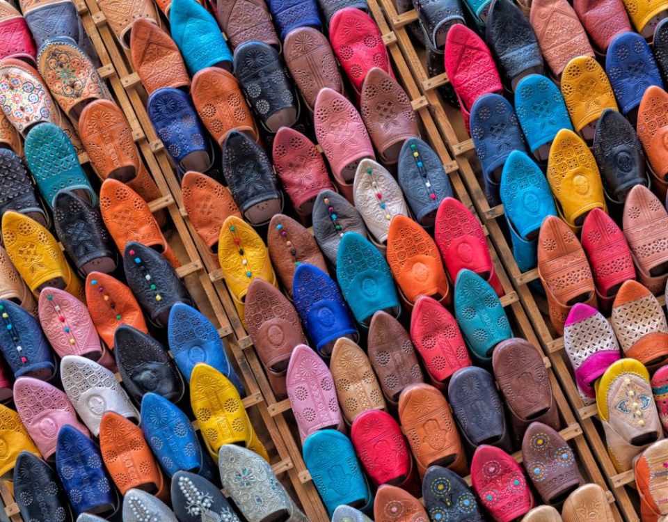 Babuchas de colores en Marruecos