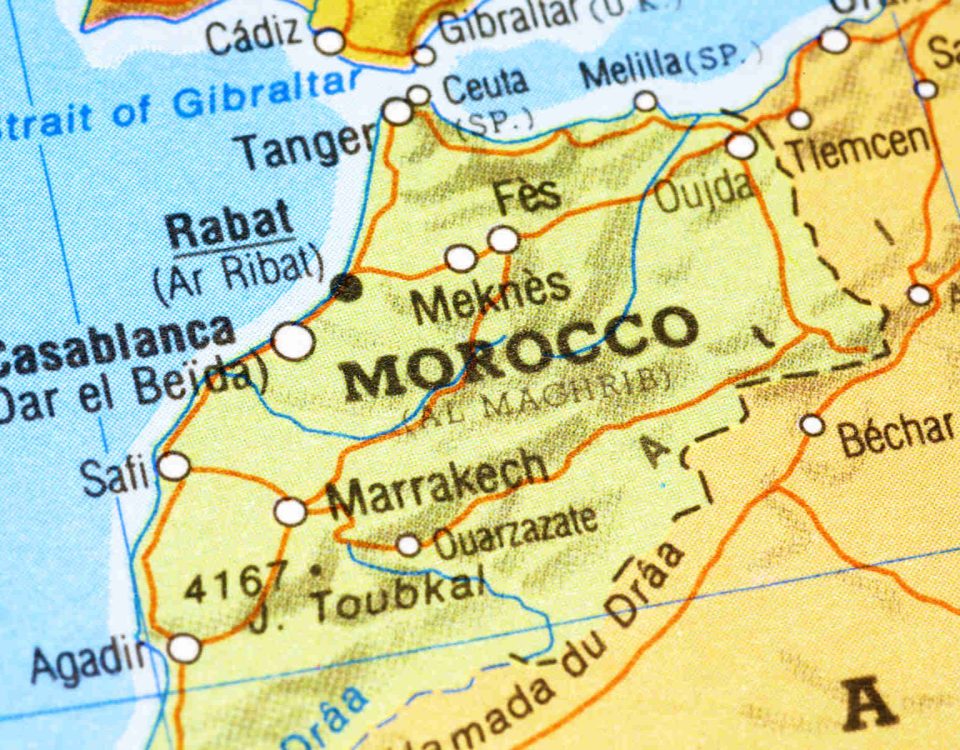 mapa marruecos destacada