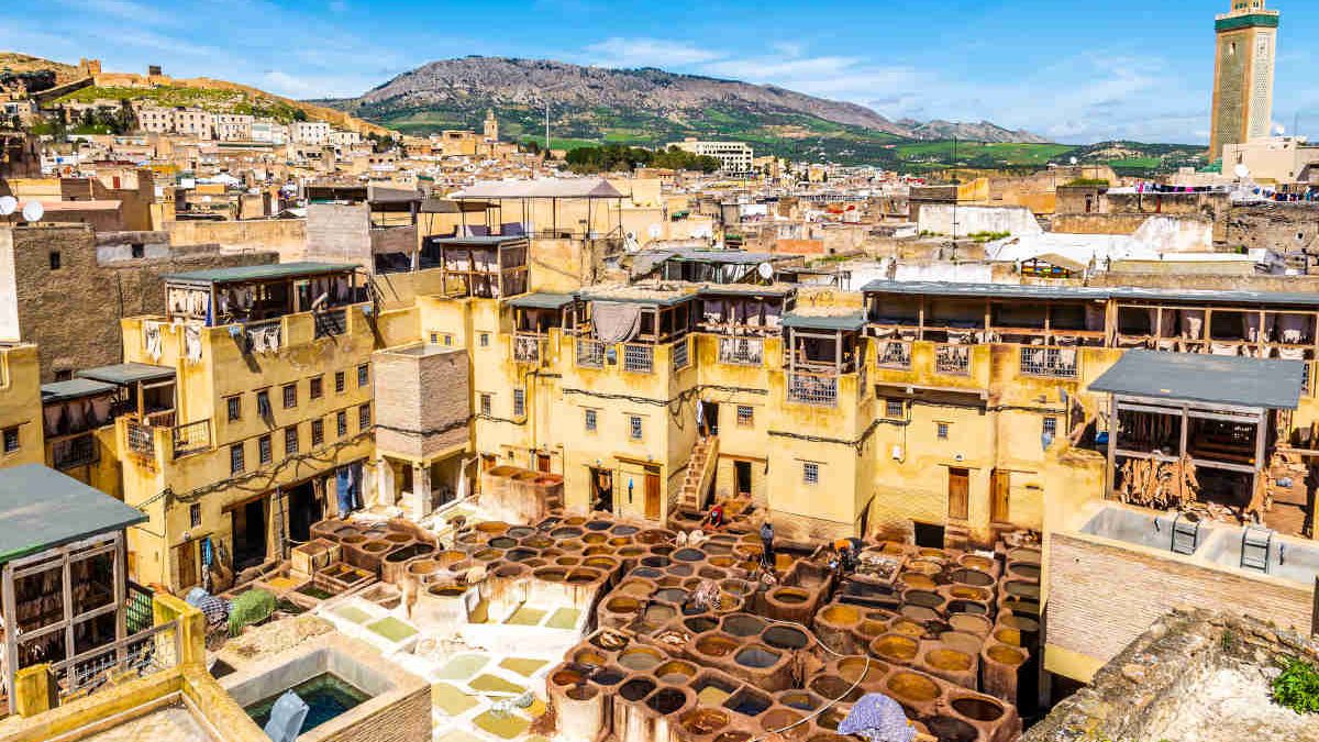 Barrio de curtidores de Fez